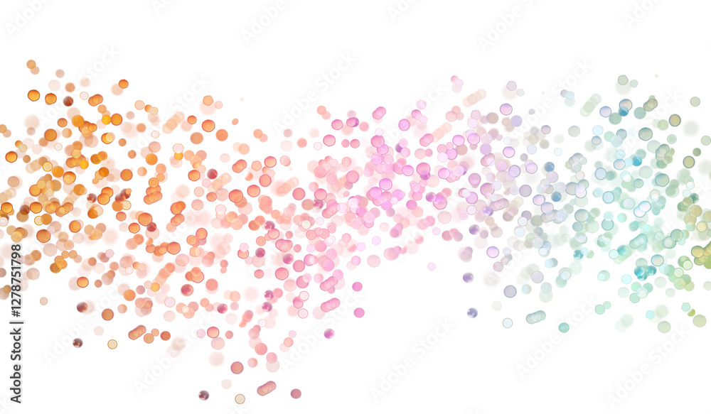 Wall mural blurred bokeh colors light glowing on transparent background