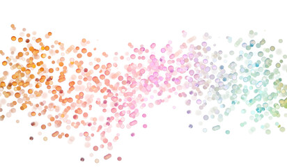 Blurred bokeh colors light glowing on transparent background