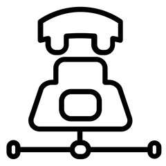 Phone Network Call Line Icon