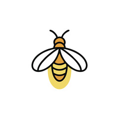 Minimalist Firefly Logo with Minimal Color Palettes