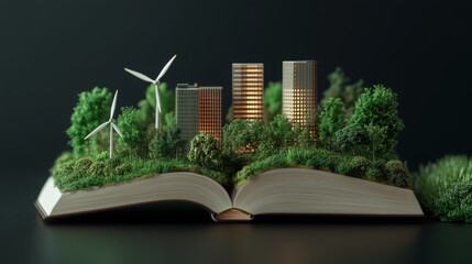 green energy investments USA, sustainable finance trends, wind turbines, solar panels, and stock market data