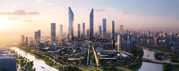 Hyderabad’s iconic business district, with sleek office towers and IT parks, showcasing the city’s role as a tech hub and modern metropolis