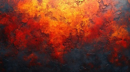 Fototapeta premium Fiery textured wall, dark background, design element