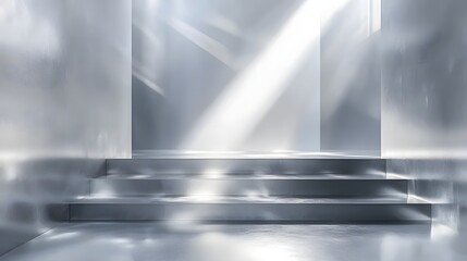 Obraz premium Minimalist Elegant Corporate Background with Refined Metallic Textures and Soft Ambient Lighting