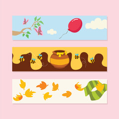 banner social media for fall illustration