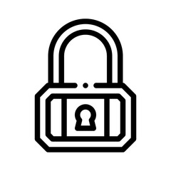 padlock line icon