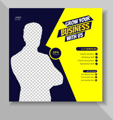business webinar social media post design template 
