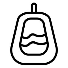 Closet Man Pissoir Line Icon