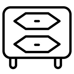 Furniture Interior Cabinet Line Icon
