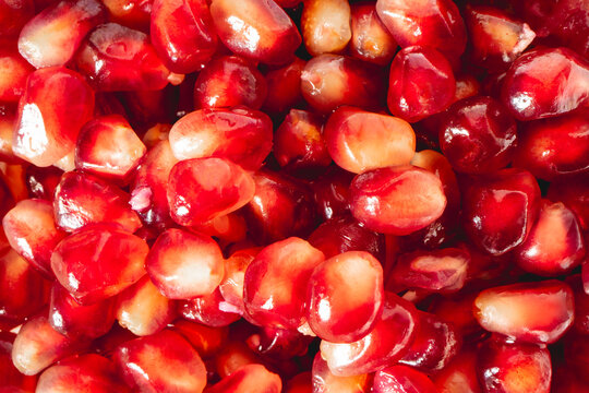 Close up from the seeds of a Pomegrenade.