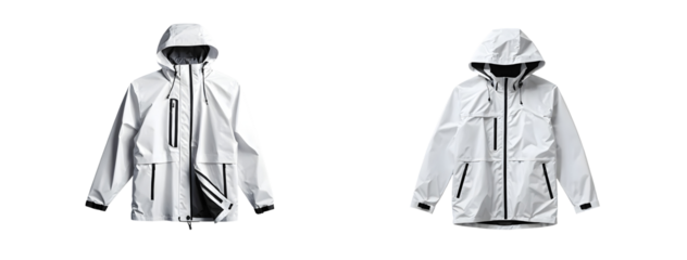 Shiny White Waterproof Jacket
