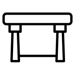 Furniture Drawer Cabinet Line Icon