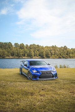 Blue Lexus RCF in Bluffton, South Carolina, August 23, 2024