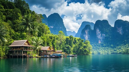 Fototapeta premium Mysterious Allure: Southeast Asia's Tropical Jungles in August