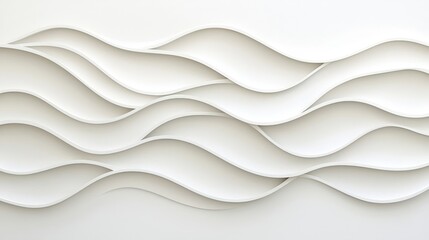 Obraz premium Elegant White Wave Pattern Texture for Background or Wallpaper Design Inspiration