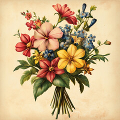 アンティーク調の花束