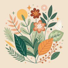 Trending Organic Nature Vector Design – Beautiful Minimalist Botanical & Eco-Friendly Illustration