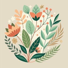 Trending Organic Nature Vector Design – Beautiful Minimalist Botanical & Eco-Friendly Illustration
