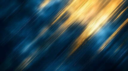 Elegant Navy Blue and Luxurious Golden Metallic Background with Smooth Diagonal Textures