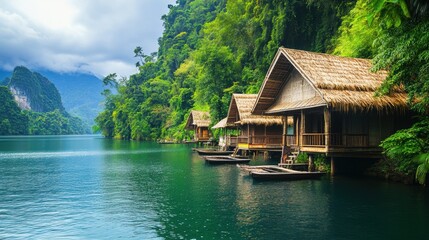 Fototapeta premium Mysterious Allure: Southeast Asia's Tropical Jungles in August