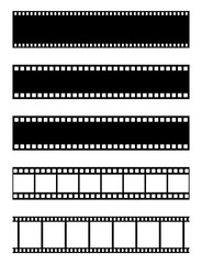 Film strip on isolated white background