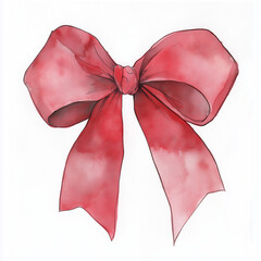 淡い水彩調のりぼん