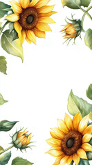 ヒマワリ飾り枠