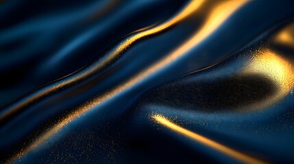 Sophisticated Luxury Business Background with Deep Navy Blue and Elegant Golden Highlights