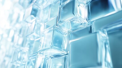 A mesmerizing 3D render showcasing rotating glass blocks, captured in a seamless 4K looped video.