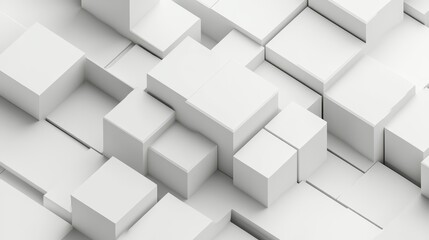 A minimalist abstract background design featuring a geometric composition of cubes.