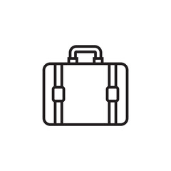 Suitcase Icon. Luggage Bag Icon. Travel Trip Flight Trolley Sign.
