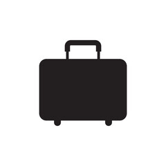 Suitcase Icon. Luggage Bag Icon. Travel Trip Flight Trolley Sign.