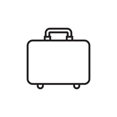 Suitcase Icon. Luggage Bag Icon. Travel Trip Flight Trolley Sign.