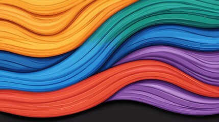 Colorful Wave Patterns with Smooth Textures and Layers for Creative Backgrounds