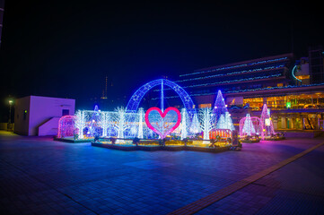 Obraz premium Tokyo, Japan, Tama City, Valentine, illumination