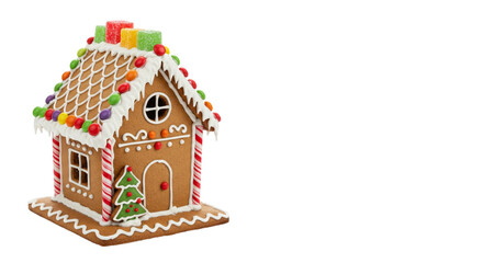 Festive Christmas border with red and gold ornaments on a transparent background
