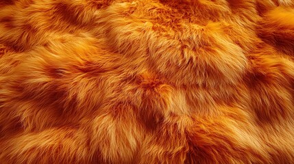 Fototapeta premium Soft and Fluffy Orange Fur Texture Ideal for Backgrounds and Textile Designs
