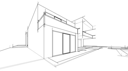 Modern Architectural Sketches – Abstract Residential Designs