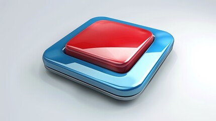 Realistic and well - designed 3D button on the right side. A visually appealing 3D element that stands out, offering a tactile and modern look. Ideal for web design, app design or any digital project 