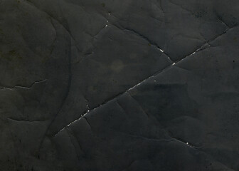 Vintage dirty grunge scan photo paper texture. Old black photo worn overlay distressed background. Vintage scratched glitch effect for design. Folded Edges. Rough grunge shabby torn ripped texture.