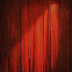 Fototapeta premium Red wooden wall, sunlight, texture, background, design