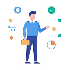 Flat vector specialist drives clear customer journeys for marketing success
