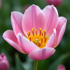 Fototapeta premium Beautiful Pink Tulip in Full Bloom