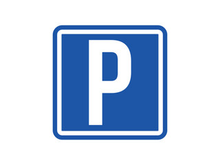 editable vector blue parking sign symbol design illustration isolated on transparent background