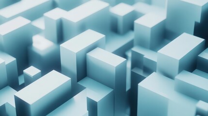 Obraz premium A striking abstract 3D render showcasing a collection of interconnected cubes, creating a complex and visually engaging geometric composition.