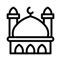 Fototapeta premium mosque line icon