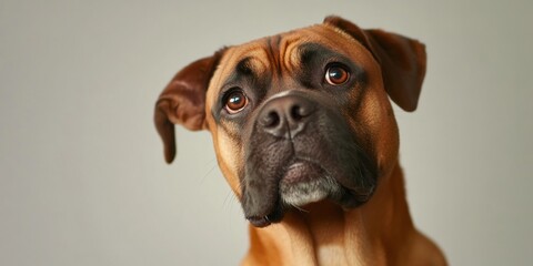 Minimalist Pet Alert Small Dog on Neutral Backdrop - Professional Branding and Digital Marketing in Modern Pet Lifestyle Industry