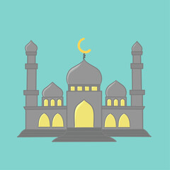 vector illustration of a mosque building