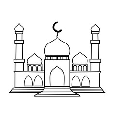 Icon illustration of a mosque building
