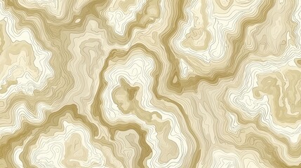 Abstract Beige and Cream Terrain Map Style Illustration Suitable for Backgrounds or Textures